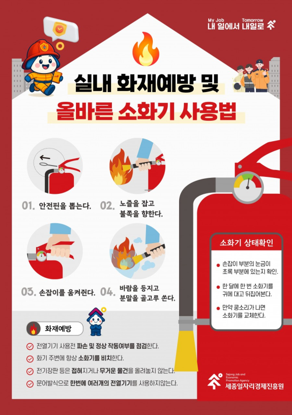 [9월 안전점검의 날] 실내 화재예방 및 올바른 소화기 사용법 전파