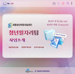 '청년일자리팀' 사업 소개 (세종청년희망내일센터)